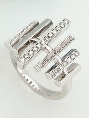 Salvini white gold ring with diamonds Diva collection