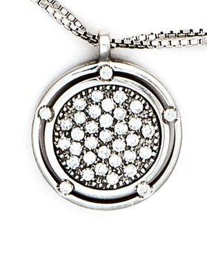 Damiani white gold chain and pendant with diamonds