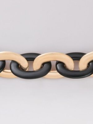 Nanis yellow gold bracelet with black onyx