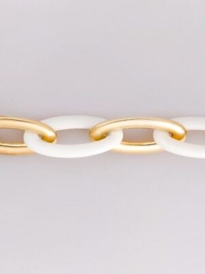Nanis gold and white agate bracelet
