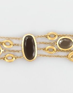Nanis gold bracelet with smoky topaz