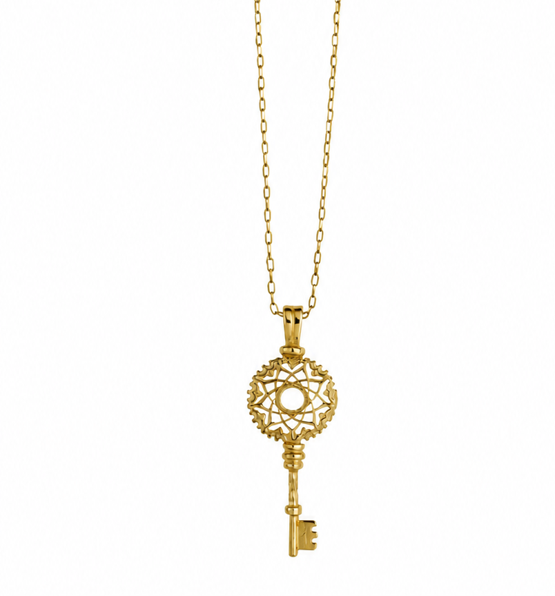 Anna Avakian gold key pendant