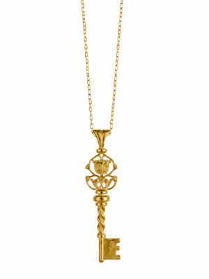 Anna Avakian gold key pendant