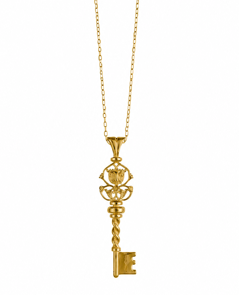 Anna Avakian gold key pendant