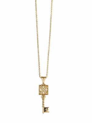 Anna Avakian yellow gold key pendant