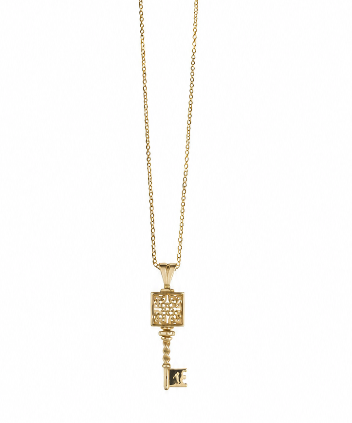 Anna Avakian yellow gold key pendant