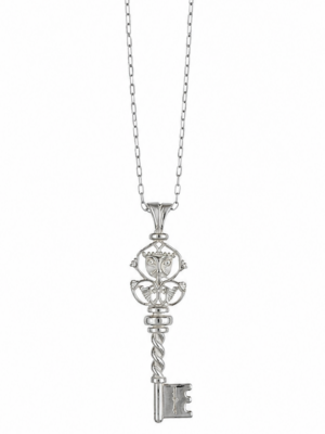 Anna Avakian silver key pendant with chain