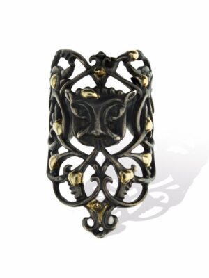Anna Avakian yellow gold and silver ring