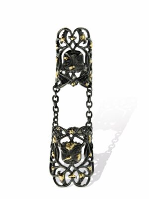 Anna Avakian yellow gold and silver double ring