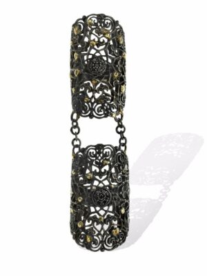 Anna Avakian yellow gold and silver double ring