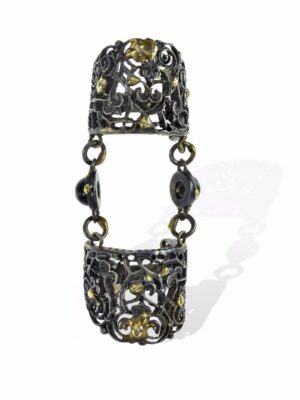 Anna Avakian yellow gold and silver double ring