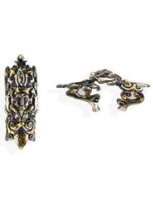 Anna Avakian yellow gold and silver double ring