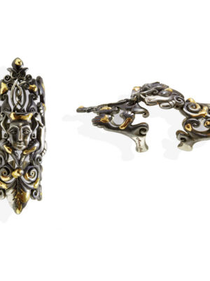 Anna Avakian yellow gold and silver double ring