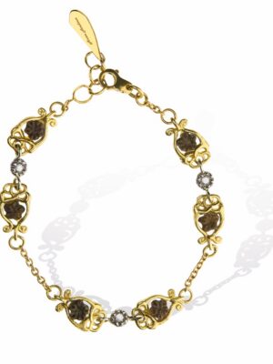 Anna Avakian gold bracelet with star stones and diamonds
