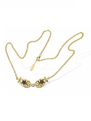 Anna Avakian gold necklace with star stones