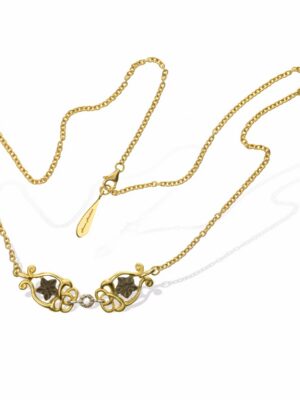 Anna Avakian gold necklace with star stones