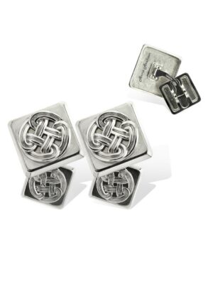 Anna Avakian white gold square cufflinks