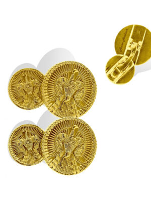 Anna Avakian yellow gold cufflinks