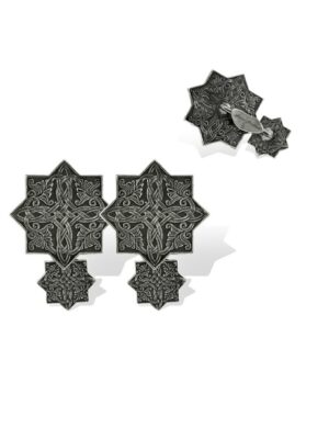Anna Avakian black gold cufflinks