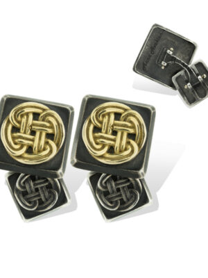 Anna Avakian silver and gold cufflinks