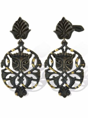 Anna Avakian yellow gold and silver earrings