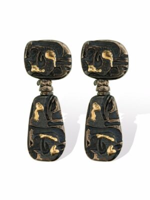 Anna Avakian yellow gold and silver earrings