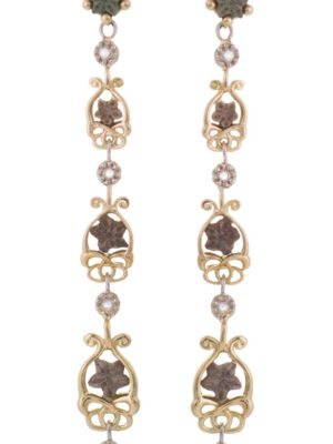 Anna Avakian star stones and diamonds earrings