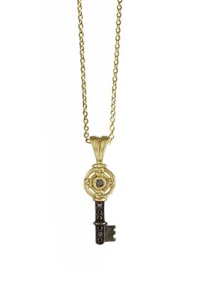 Anna Avakian yellow gold key pendant