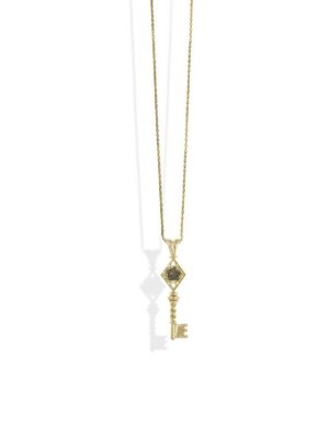 Anna Avakian gold pendant key with star stone