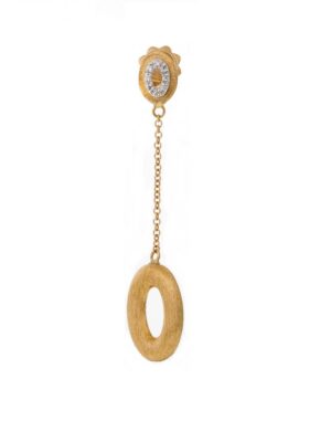 Nanis yellow gold earrings with diamonds