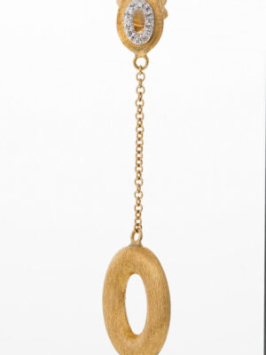 Nanis yellow gold earrings with diamonds