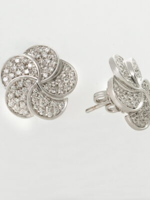 Salvini white gold Flower earrings with diamonds