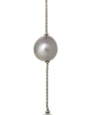 Salvini white gold earrings with pearls and diamonds