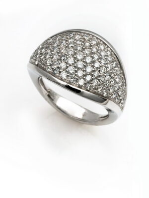 Chimento white gold ring with white diamonds