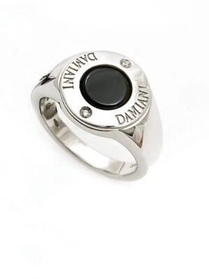 Damiani white and yellow gold ring with diamond