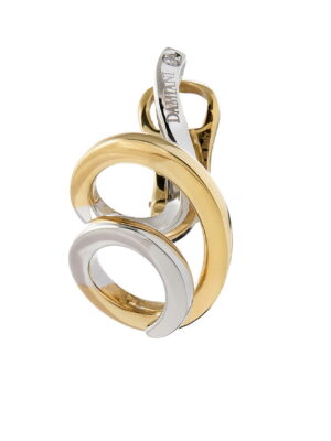 Damiani white and yellow gold earrings with diamonds