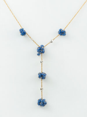 Alfieri & St.John necklace with blue sapphires and diamonds