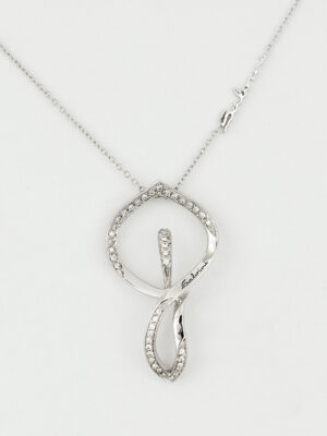 Salvini white gold chain and pendant with diamonds