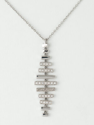 Salvini white gold chain and pendant with diamonds