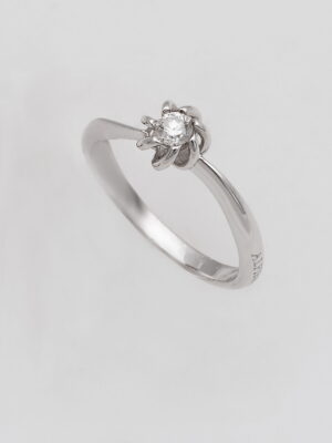 Alfieri & St.John white gold engagement ring with diamonds