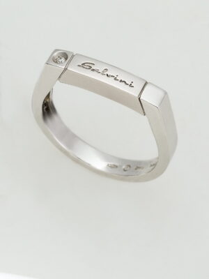 Salvini white gold ring with diamond Salvini name