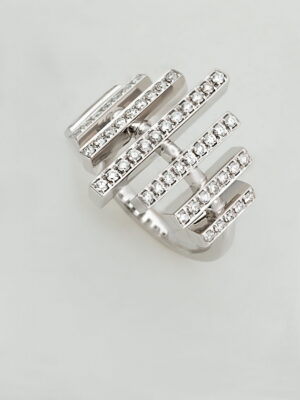 Salvini white gold ring with white diamonds