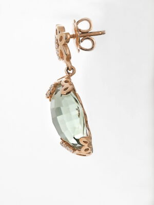 Alfieri & St.John yellow gold earrings with citrine and diamonds