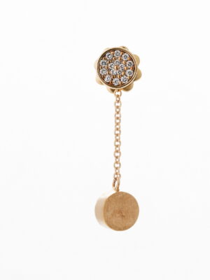 Nanis yellow gold earrings with diamonds